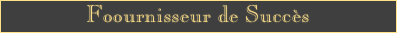 Foournisseur de Succès